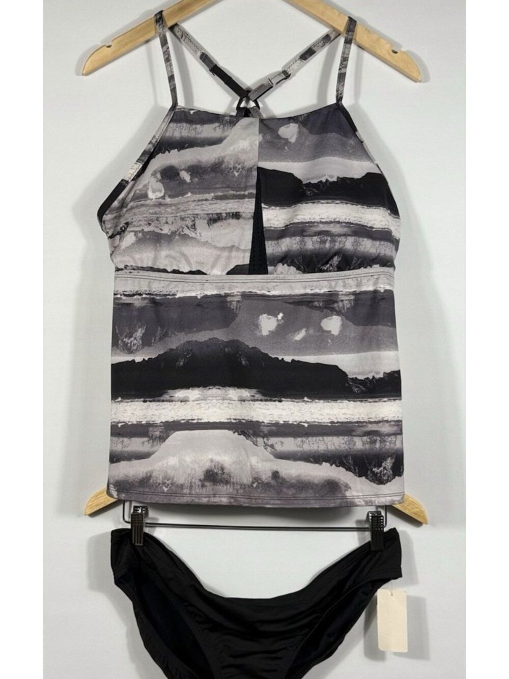New Nike Women's Xl Layered Swim Tankini Top & Bottom Set Reg Price $106